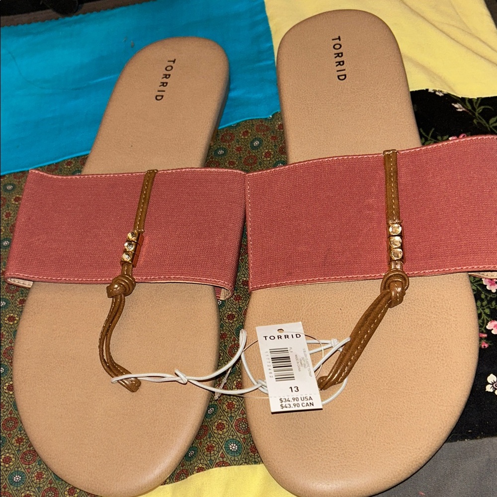 Torrid Women's Sandals in Pink and Tan